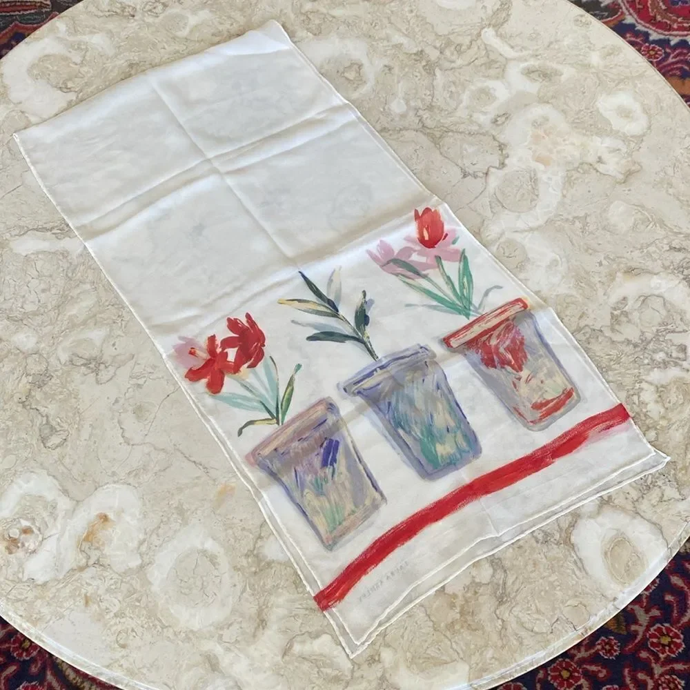 Laura Ashley Light Floral Rectangular Scarf - Picture 3 of 6